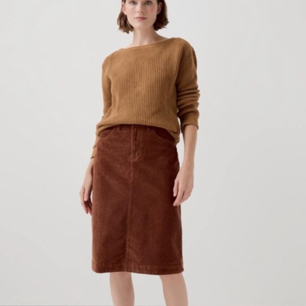 Brown Corduroy Skirt, NWT